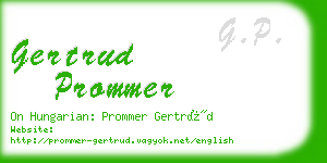 gertrud prommer business card